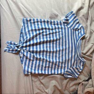 blue & white striped t-shirt